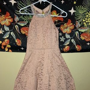 Light Pink Floral La Scala Medium Dress